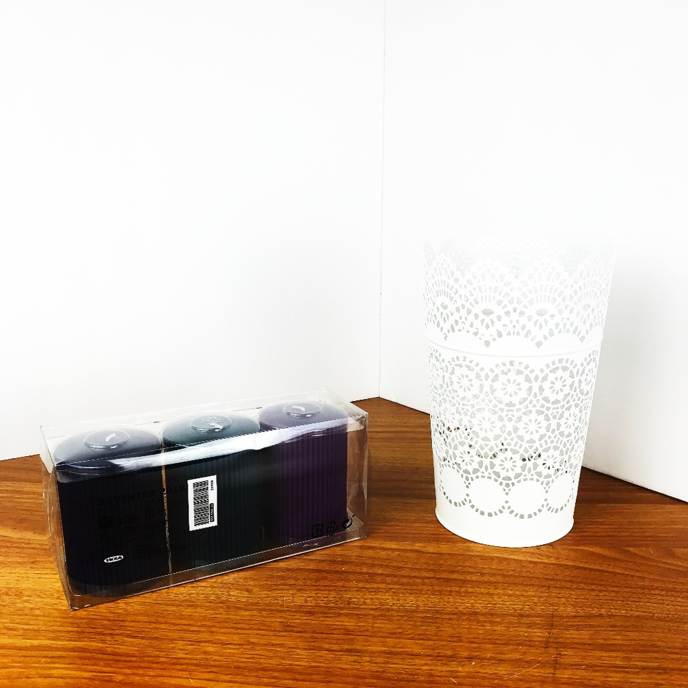 IKEA CANDLE HOLDER and CANDLES SET